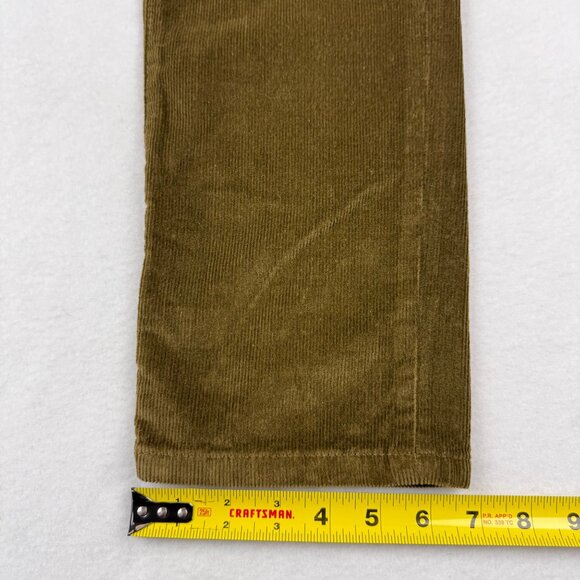 Mutual Weave Men's Olive Corduroy Relaxed Taper Stretch 5-Pocket Pants 32x34 NWT - Picture 10 of 11